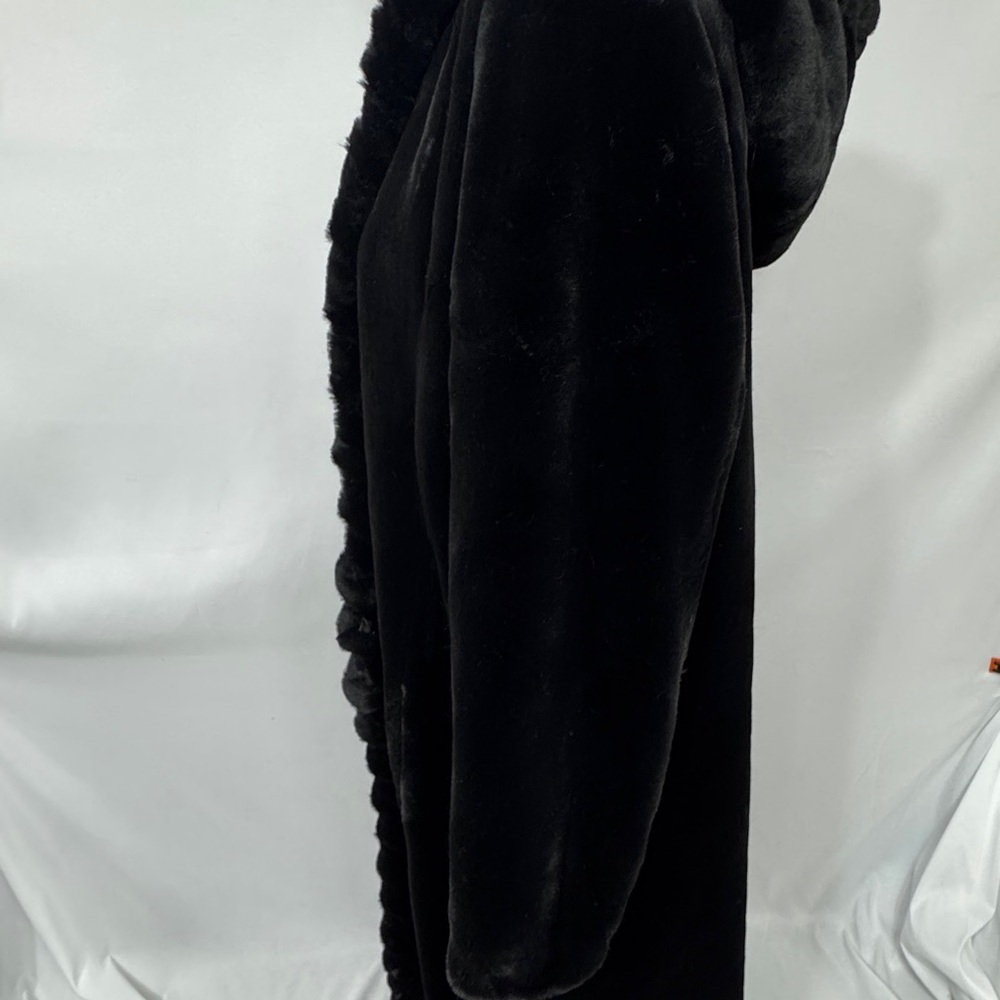 Luxurious Marvin Richards Black Faux Mink Fur Coat - Picture 3 of 13